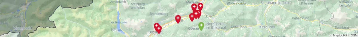Kartenansicht für Apotheken-Notdienste in der Nähe von Kundl (Kufstein, Tirol)